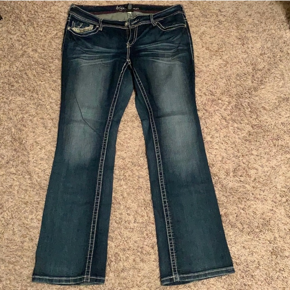 Trendy Blue Boot Cut Jeans